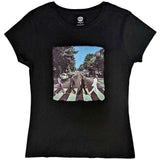 The Beatles Black Women's T Shirt - Vtge Abbey Road