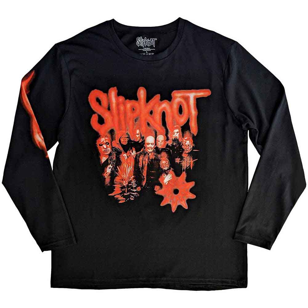 Slipknot Long Sleeve T Shirt - TESF Group Photo Tribal-S Nonagram