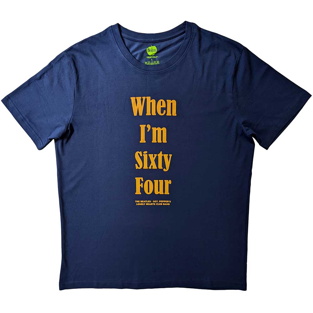 The Beatles Black T Shirt - When I'M Sixty Four