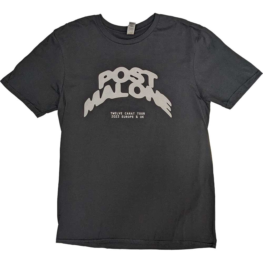 Post Malone T Shirt - Curved Logo 2023 Tour Dates