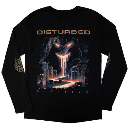 Disturbed Long Sleeve T Shirt - European Tour '23 Divisive
