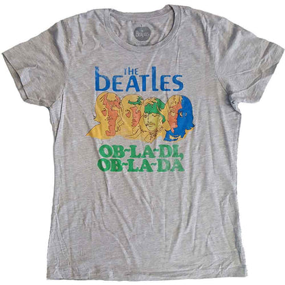 The Beatles Grey Women's T Shirt - Vtge Ob La Di