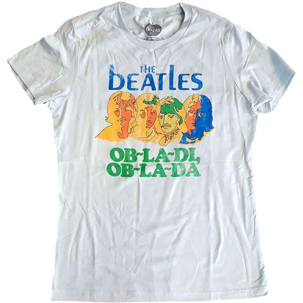 The Beatles Black Women's T Shirt - Vtge Ob La Di