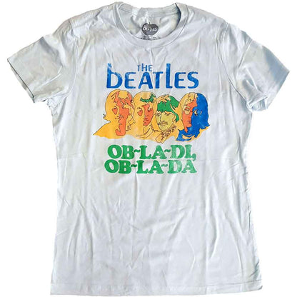The Beatles Black Women's T Shirt - Vtge Ob La Di