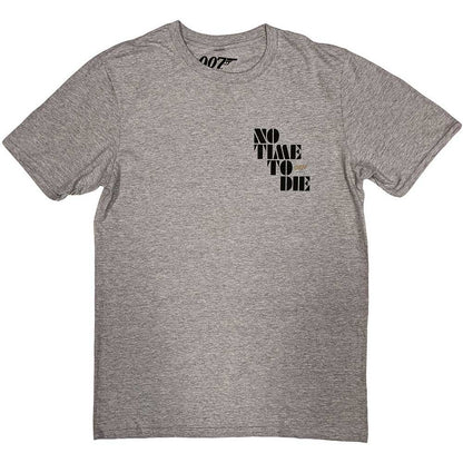 James Bond Grey T Shirt - No Time To Die & Logo