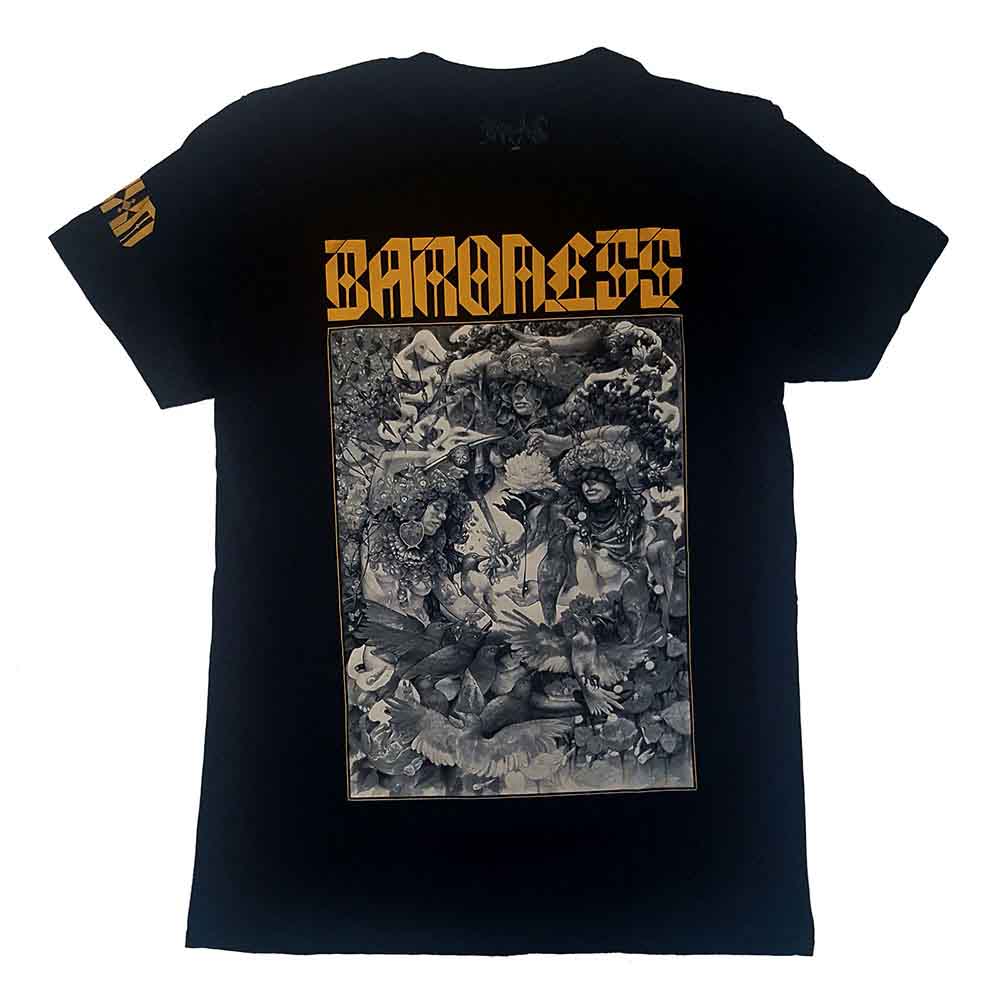 Baroness T Shirt - Gold & Grey Dateback