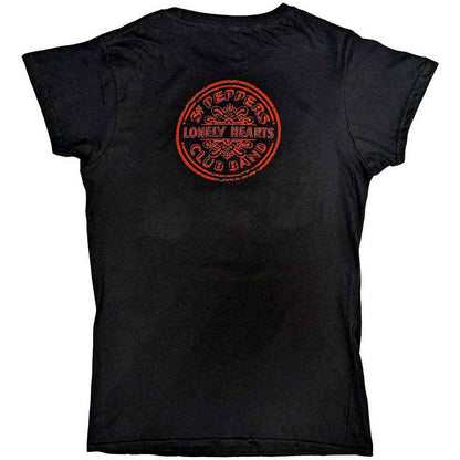 The Beatles Black Women's T Shirt - Vtge Sgt Pepper