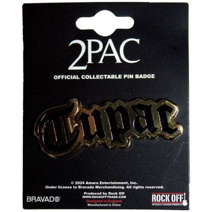 Tupac Pin Badge - Logo Gold