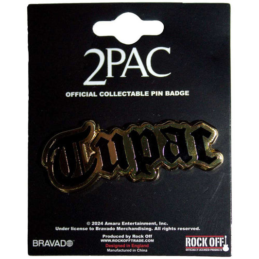 Tupac Pin Badge - Logo Gold