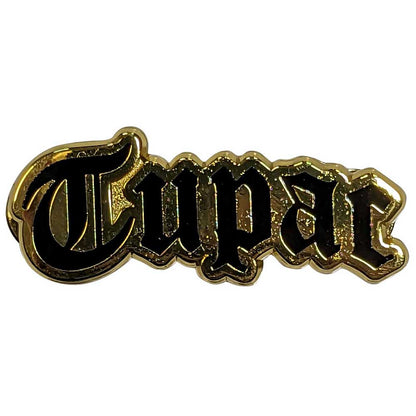 Tupac Pin Badge - Logo Gold
