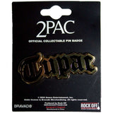 Tupac Pin Badge - Logo Gold