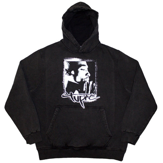 Tupac Stone Wash Pullover Hoodie - Spray Photo Stone Wash