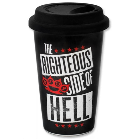 Five Finger Death Punch Travel Mug Ceramic - Five Finger Death Punch Wrong Side Of Heaven Travel Mug Ceramic