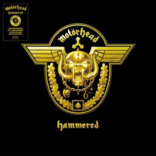 Motorhead LP - Hammered (20th Anniversary Edition) (Gold/Black Splatter Vinyl)