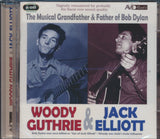 Woody Guthrie & Jack Elliott CD - The Musical Grandfather & Father Of Bob Dylan
