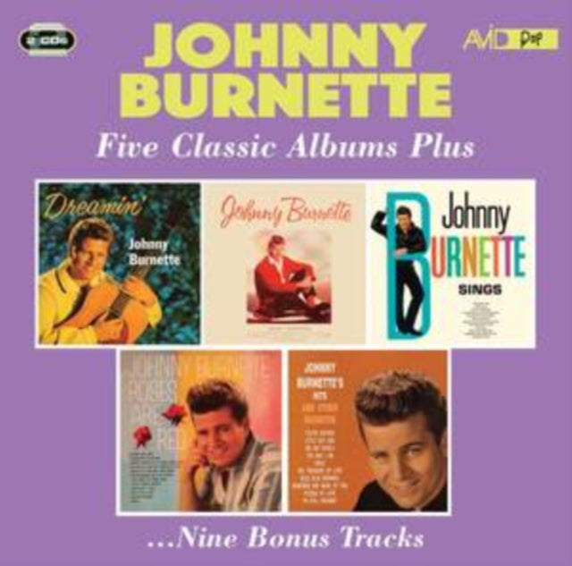 Johnny Burnette CD - Five Classic Albums Plus (Dreamin' / Johnny Burnette / Johnny Burnette Sings / Roses Are Red / Hits And Other Favourites)