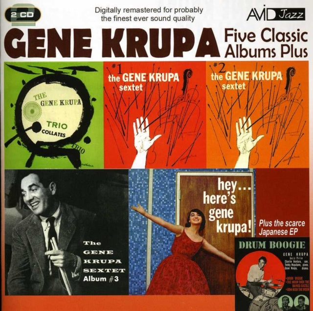 Gene Krupa CD - Five Classic Albums Plus (The Gene Krupa Sextet #1 / #2 / #3 / Hey Here's Gene Krupa / The Gene Krupa Trio Collates)