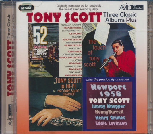 Tony Scott CD - Three Classic Albums Plus (52nd St Scene / Tony Scott In Hi-Fi / The Touch Of Tony Scott)