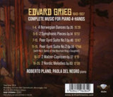 Roberto Plano/Paola Del Negro CD - Grieg: Complete Music For Piano 4-Hands