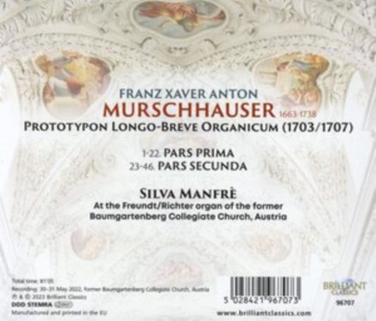 Silva Manfre CD - Murschhauser: Prototypon Longo-Breve Organicum