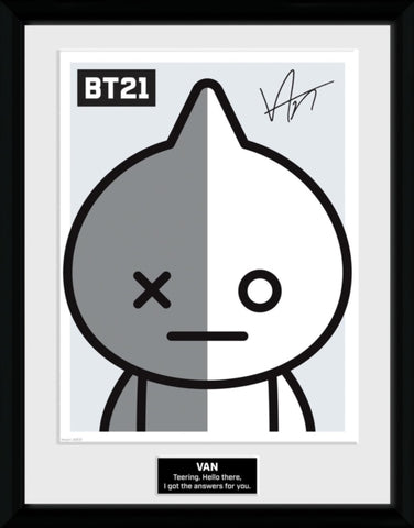 Bt21 Framed Print - Bt21 Van Framed Print 30Cm X 40Cm