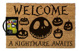 Nightmare Before Christmas Door Mat - A Nightmare Awaits