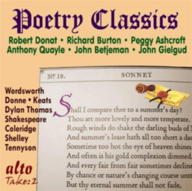 Donat / Gielgud / Quinn / Burton / Etc CD - Poetry Classics / Great Voices