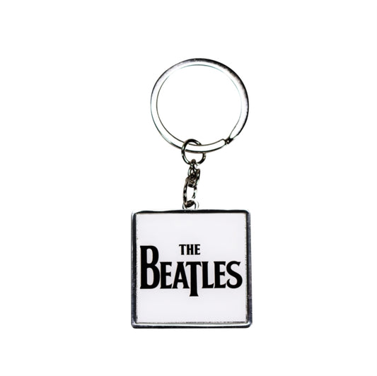 Beatles Keyring Metal - Keyring Metal - The Beatles - Logo (White)