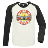 Guns N' Roses Baseball Jersey - Vintage Bullet White / Charcoal Amplified Vintage