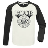 Ramones Baseball Jersey - 3D Crest White / Charcoal Amplified Vintage