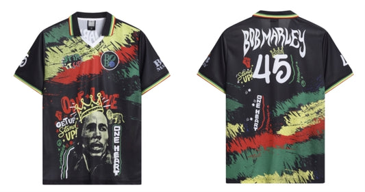 Bob Marley Amplified Football Jersy - One Love Rock