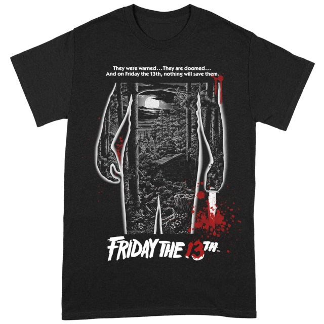 Friday The 13Th T Shirt - Bloody Poster Large Black T-Shirt