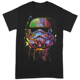Star Wars T Shirt - Paint Splats Helmet Large Black T-Shirt