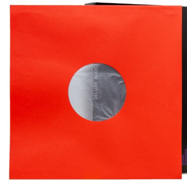 Audio Anatomy Cleaning Product - 25 Red Lp - 12 Inch Inner Sleeves Audiophile Deluxe Poly-Lined Double Center Hole