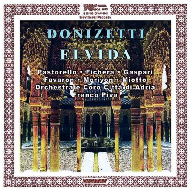 Massimiliano Fichera / Maria Pia Moriyon / Cristina Pastorello / Daniele Gaspari / Luca Favaron CD - Donizetti: Elvida
