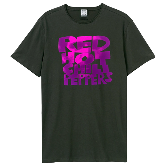 Red Hot Chili Peppers T Shirt - Text Neon Pink Amplified Vintage