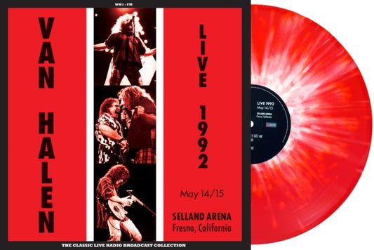 Van Halen LP Vinyl Record - Live At Selland Arena Fresno 19 92 (Red/White Splatter Vinyl)