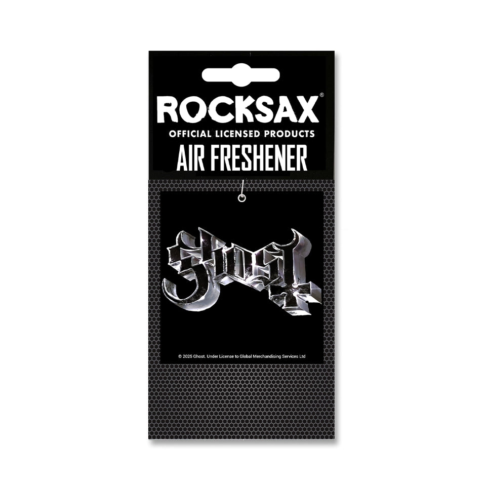 Rocksax Ghost Air Freshener - Chrome Logo