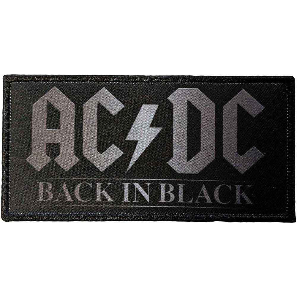 AC/DC Patches - Woven Sew On - Back In Black