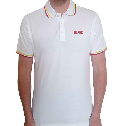 ACDC White Polo Shirt - Classic Logo
