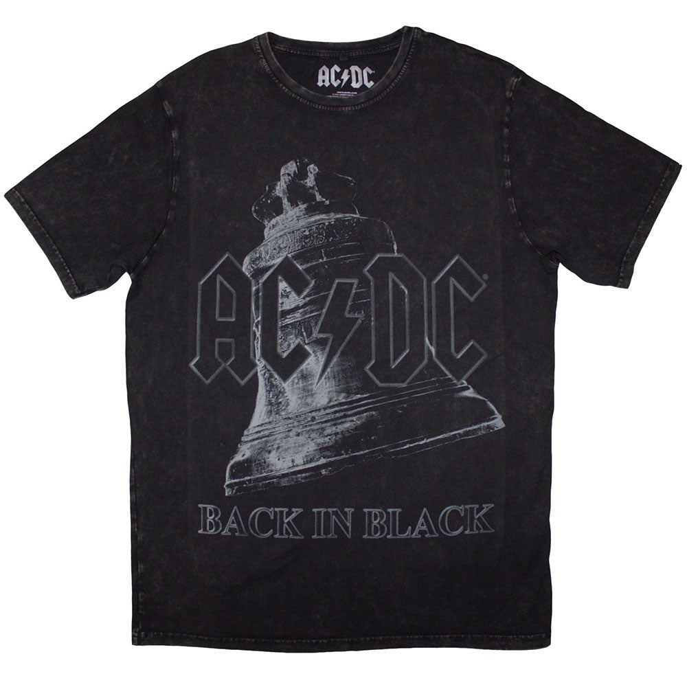 ACDC T Shirt - Back In Black Bell Stone Wash | Buy Now For 24.99