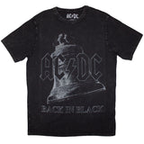 ACDC T Shirt - Back In Black Bell Stone Wash | Buy Now For 24.99