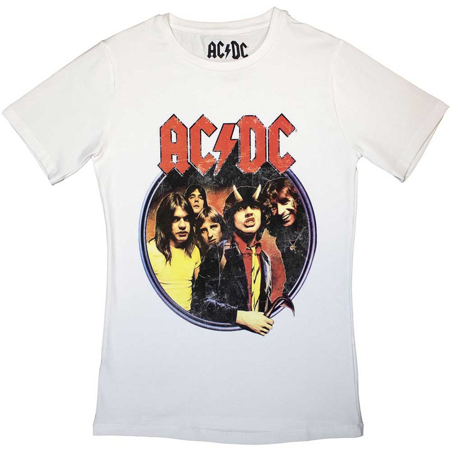 ACDC White Women's T Shirt - Highway To Hell Circle
