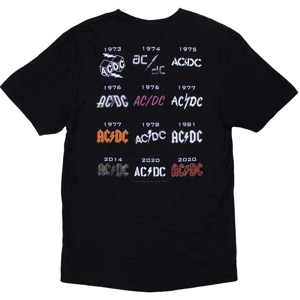 AC/DC T Shirt - History Logo