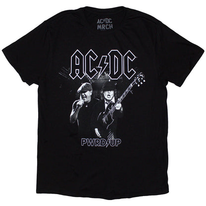 AC/DC T Shirt - PWRD Up B&W Photo EU Tour '24