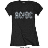AC/DC Woman's T Shirt - Logo Diamante