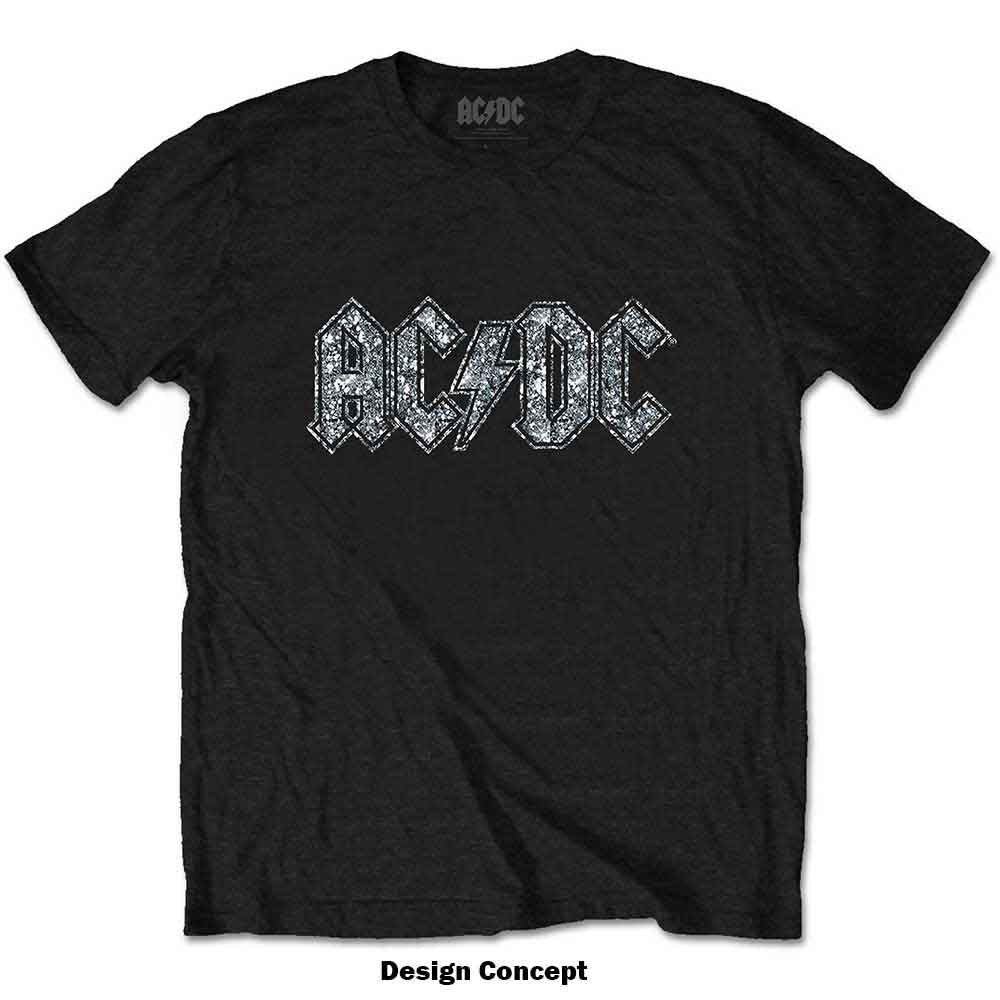 AC/DC T Shirt - Logo Diamante