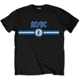 AC/DC T Shirt - Blue Logo & Stripe