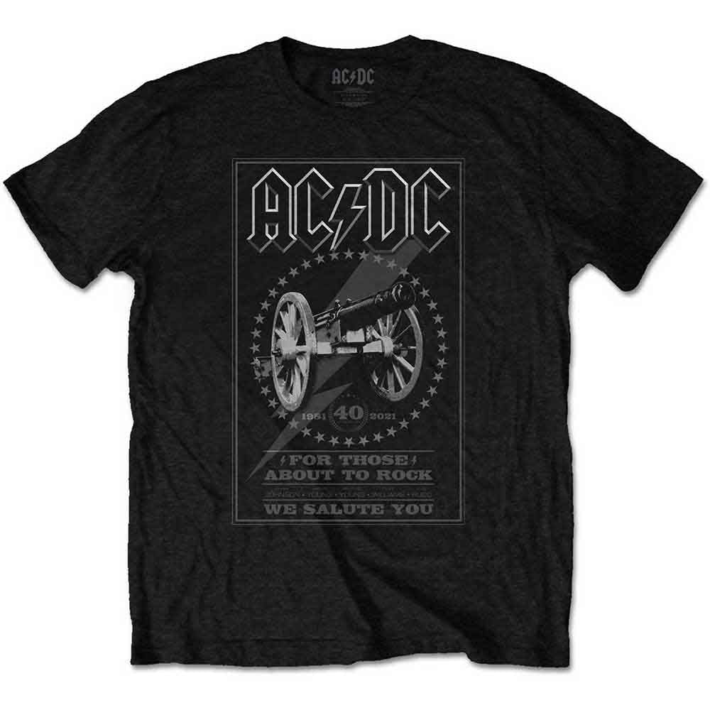 AC/DC T Shirt - FTATR 40th Monochrome