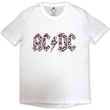 AC/DC Woman's T Shirt - Mono Leopard Print Logo